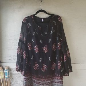 Xhilaration Floral Sheer Dress